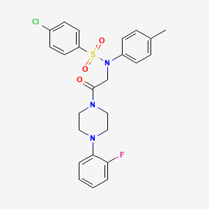 4-chloro-N-{2-[4-(2-fluorophenyl)-1-piperazinyl]-2-oxoethyl}-N-(4-methylphenyl)benzenesulfonamide