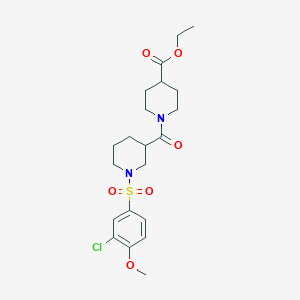 ethyl 1-({1-[(3-chloro-4-methoxyphenyl)sulfonyl]-3-piperidinyl}carbonyl)-4-piperidinecarboxylate