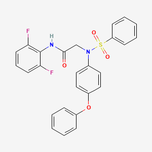 molecular formula C26H20F2N2O4S B4197765 N~1~-(2,6-difluorophenyl)-N~2~-(4-phenoxyphenyl)-N~2~-(phenylsulfonyl)glycinamide CAS No. 5477-45-2