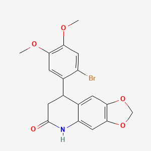 8-(2-bromo-4,5-dimethoxyphenyl)-7,8-dihydro[1,3]dioxolo[4,5-g]quinolin-6(5H)-one