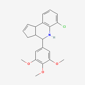 molecular formula C21H22ClNO3 B4197778 6-chloro-4-(3,4,5-trimethoxyphenyl)-3a,4,5,9b-tetrahydro-3H-cyclopenta[c]quinoline 