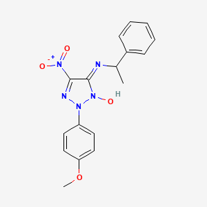 molecular formula C17H17N5O4 B4197780 2-(4-methoxyphenyl)-5-nitro-N-(1-phenylethyl)-2H-1,2,3-triazol-4-amine 3-oxide 