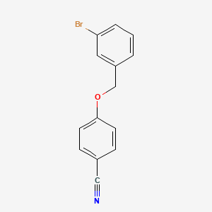 molecular formula C14H10BrNO B4197786 4-[(3-bromobenzyl)oxy]benzonitrile 