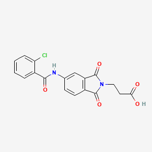 3-{5-[(2-chlorobenzoyl)amino]-1,3-dioxo-1,3-dihydro-2H-isoindol-2-yl}propanoic acid