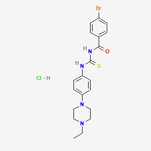 4-bromo-N-({[4-(4-ethyl-1-piperazinyl)phenyl]amino}carbonothioyl)benzamide hydrochloride