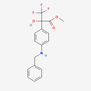 molecular formula C17H16F3NO3 B4197844 methyl 2-[4-(benzylamino)phenyl]-3,3,3-trifluoro-2-hydroxypropanoate 