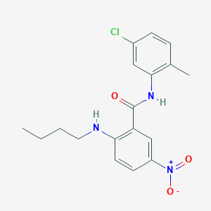 molecular formula C18H20ClN3O3 B4197872 2-(butylamino)-N-(5-chloro-2-methylphenyl)-5-nitrobenzamide 
