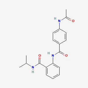 molecular formula C19H21N3O3 B4197879 2-{[4-(acetylamino)benzoyl]amino}-N-isopropylbenzamide 