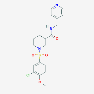 1-[(3-chloro-4-methoxyphenyl)sulfonyl]-N-(4-pyridinylmethyl)-3-piperidinecarboxamide