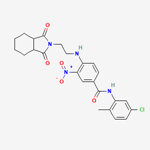 N-(5-chloro-2-methylphenyl)-4-{[2-(1,3-dioxooctahydro-2H-isoindol-2-yl)ethyl]amino}-3-nitrobenzamide
