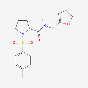 molecular formula C17H20N2O4S B4197896 N-(2-furylmethyl)-1-[(4-methylphenyl)sulfonyl]prolinamide 