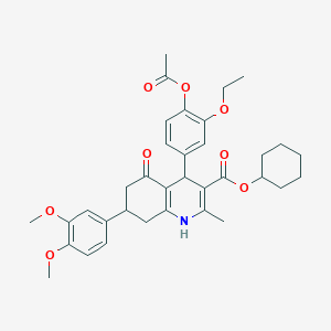 molecular formula C35H41NO8 B419791 Cyclohexyl arboxylate 