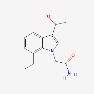 molecular formula C14H16N2O2 B4197911 2-(3-acetyl-7-ethyl-1H-indol-1-yl)acetamide 