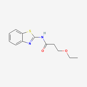 molecular formula C12H14N2O2S B4197912 N-1,3-benzothiazol-2-yl-3-ethoxypropanamide 