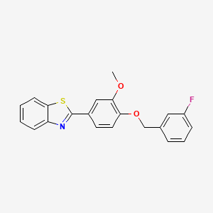 2-{4-[(3-fluorobenzyl)oxy]-3-methoxyphenyl}-1,3-benzothiazole