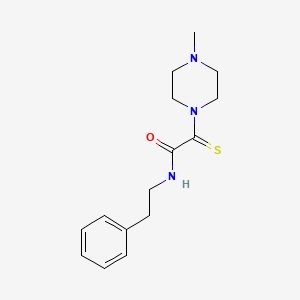 2-(4-methyl-1-piperazinyl)-N-(2-phenylethyl)-2-thioxoacetamide