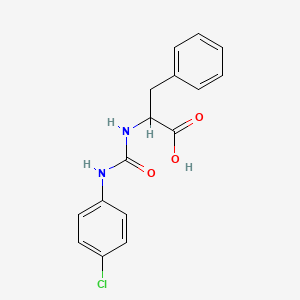 molecular formula C16H15ClN2O3 B4197939 N-{[(4-chlorophenyl)amino]carbonyl}phenylalanine 