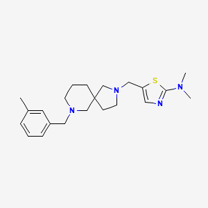 N,N-dimethyl-5-{[7-(3-methylbenzyl)-2,7-diazaspiro[4.5]dec-2-yl]methyl}-1,3-thiazol-2-amine