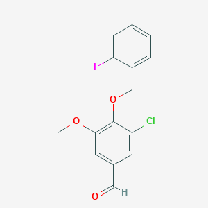 3-chloro-4-[(2-iodobenzyl)oxy]-5-methoxybenzaldehyde