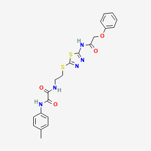 N-(4-methylphenyl)-N'-[2-({5-[(phenoxyacetyl)amino]-1,3,4-thiadiazol-2-yl}thio)ethyl]ethanediamide