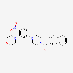 molecular formula C25H26N4O4 B4197972 4-{5-[4-(2-naphthoyl)-1-piperazinyl]-2-nitrophenyl}morpholine 