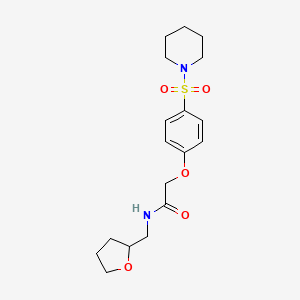 2-[4-(1-piperidinylsulfonyl)phenoxy]-N-(tetrahydro-2-furanylmethyl)acetamide