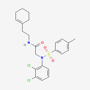 molecular formula C23H26Cl2N2O3S B4198021 N~1~-[2-(1-cyclohexen-1-yl)ethyl]-N~2~-(2,3-dichlorophenyl)-N~2~-[(4-methylphenyl)sulfonyl]glycinamide 