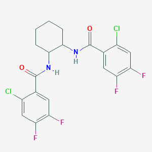 molecular formula C20H16Cl2F4N2O2 B4198024 N,N'-1,2-cyclohexanediylbis(2-chloro-4,5-difluorobenzamide) 