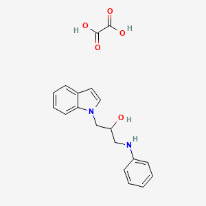 1-anilino-3-(1H-indol-1-yl)-2-propanol ethanedioate (salt)