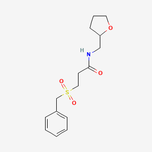 3-(benzylsulfonyl)-N-(tetrahydro-2-furanylmethyl)propanamide