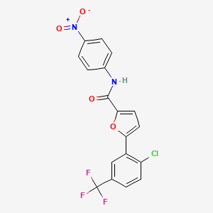 molecular formula C18H10ClF3N2O4 B4198050 5-[2-chloro-5-(trifluoromethyl)phenyl]-N-(4-nitrophenyl)-2-furamide 