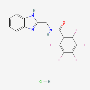 molecular formula C15H9ClF5N3O B4198062 N-(1H-benzimidazol-2-ylmethyl)-2,3,4,5,6-pentafluorobenzamide hydrochloride 