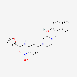 molecular formula C26H26N4O4 B4198094 1-[(4-{3-[(2-furylmethyl)amino]-4-nitrophenyl}-1-piperazinyl)methyl]-2-naphthol 