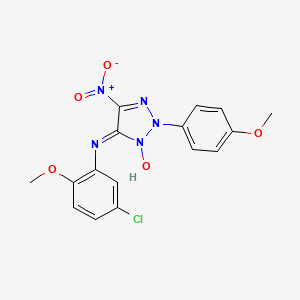 molecular formula C16H14ClN5O5 B4198102 N-(5-chloro-2-methoxyphenyl)-2-(4-methoxyphenyl)-5-nitro-2H-1,2,3-triazol-4-amine 3-oxide 