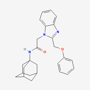 molecular formula C26H29N3O2 B4198112 N-1-adamantyl-2-[2-(phenoxymethyl)-1H-benzimidazol-1-yl]acetamide 