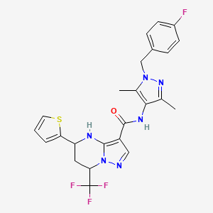 N-[1-(4-fluorobenzyl)-3,5-dimethyl-1H-pyrazol-4-yl]-5-(2-thienyl)-7-(trifluoromethyl)-4,5,6,7-tetrahydropyrazolo[1,5-a]pyrimidine-3-carboxamide