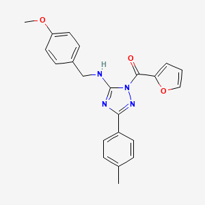 molecular formula C22H20N4O3 B4198164 1-(2-furoyl)-N-(4-methoxybenzyl)-3-(4-methylphenyl)-1H-1,2,4-triazol-5-amine 