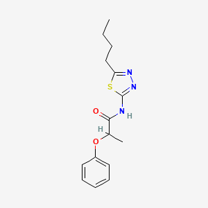 molecular formula C15H19N3O2S B4198169 N-(5-butyl-1,3,4-thiadiazol-2-yl)-2-phenoxypropanamide 