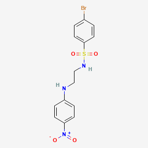 molecular formula C14H14BrN3O4S B4198178 4-bromo-N-{2-[(4-nitrophenyl)amino]ethyl}benzenesulfonamide 