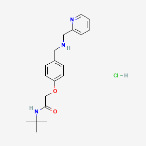 molecular formula C19H26ClN3O2 B4198200 N-(tert-butyl)-2-(4-{[(2-pyridinylmethyl)amino]methyl}phenoxy)acetamide hydrochloride 