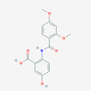 2-[(2,4-dimethoxybenzoyl)amino]-5-hydroxybenzoic acid