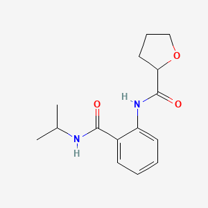 molecular formula C15H20N2O3 B4198214 N-{2-[(isopropylamino)carbonyl]phenyl}tetrahydro-2-furancarboxamide 