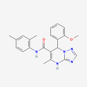 molecular formula C22H23N5O2 B4198246 N-(2,4-dimethylphenyl)-7-(2-methoxyphenyl)-5-methyl-4,7-dihydro[1,2,4]triazolo[1,5-a]pyrimidine-6-carboxamide 