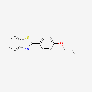 molecular formula C17H17NOS B4198307 2-(4-butoxyphenyl)-1,3-benzothiazole 