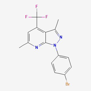 1-(4-bromophenyl)-3,6-dimethyl-4-(trifluoromethyl)-1H-pyrazolo[3,4-b]pyridine