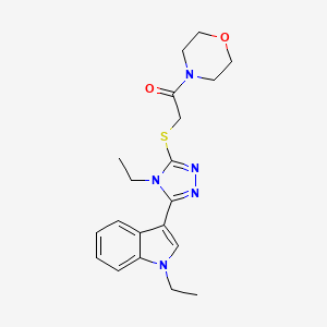 molecular formula C20H25N5O2S B4198342 1-ethyl-3-(4-ethyl-5-{[2-(4-morpholinyl)-2-oxoethyl]thio}-4H-1,2,4-triazol-3-yl)-1H-indole 