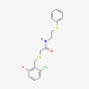 2-[(2-chloro-6-fluorobenzyl)thio]-N-[2-(phenylthio)ethyl]acetamide