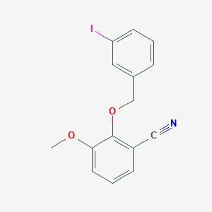 molecular formula C15H12INO2 B4198358 2-[(3-iodobenzyl)oxy]-3-methoxybenzonitrile 