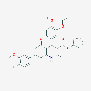 molecular formula C32H37NO7 B419839 Cyclopentyl 690/40754031 