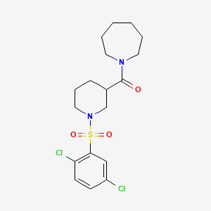 molecular formula C18H24Cl2N2O3S B4198393 1-({1-[(2,5-dichlorophenyl)sulfonyl]-3-piperidinyl}carbonyl)azepane 